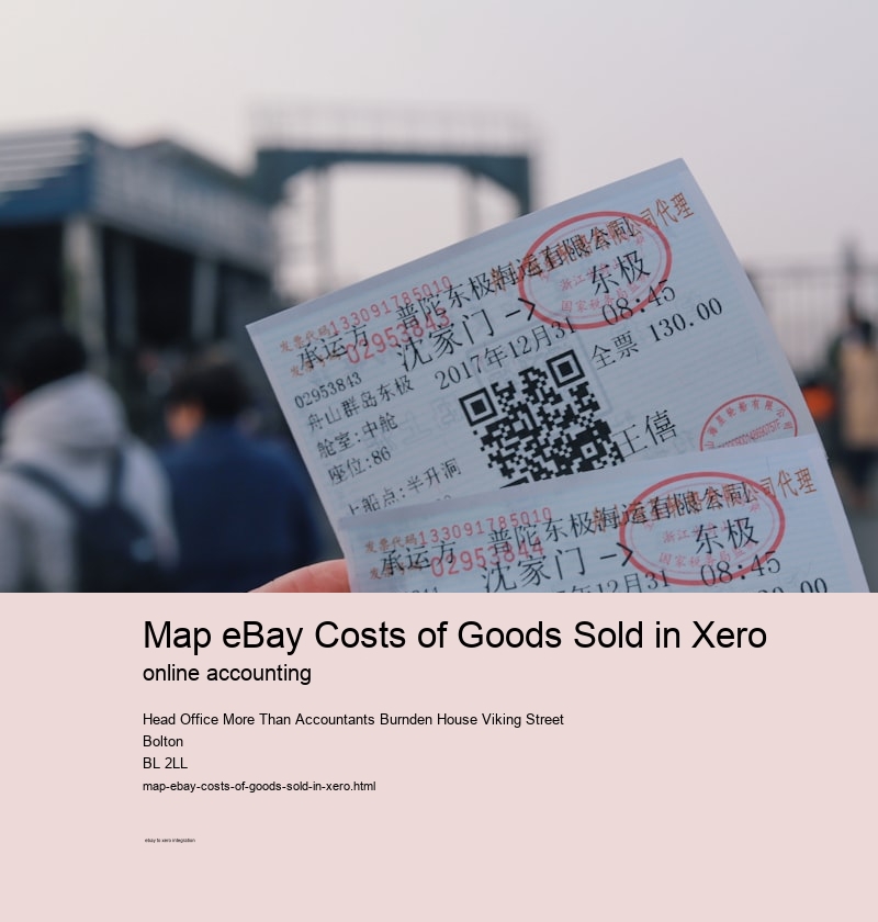 Map eBay Costs of Goods Sold in Xero